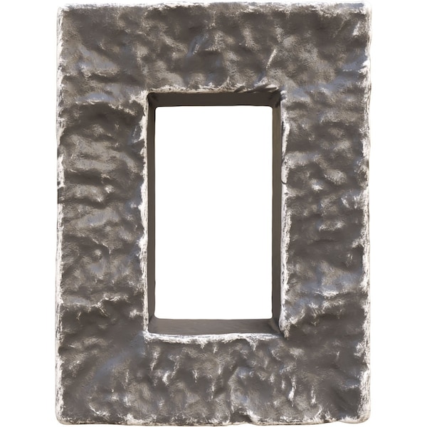 Ekena Millwork 4"W x 3"D x 7 7/8"H Universal Electrical Cover for StoneWall Faux Stone Siding Panels, Slate Gray PNUEC04X08SG - main
